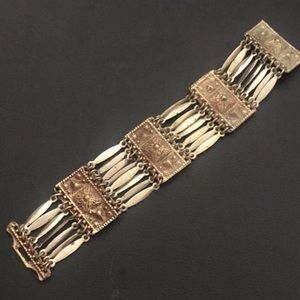 Old Mexican Alpaca Silver Bracelet
